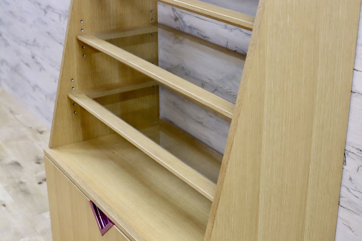 GMFS242A○オーク材 北欧スタイル 陳列棚 店舗什器 ラック 飾り棚 シンプル ナチュラル