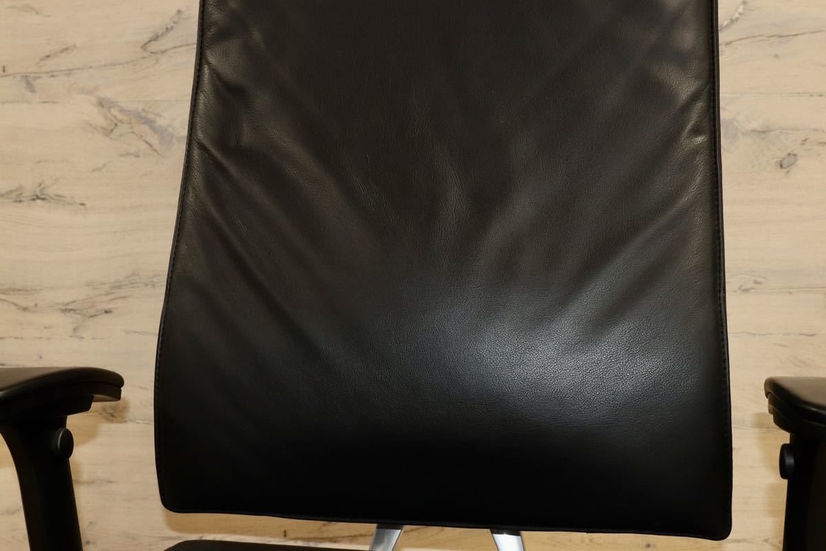 GMGF29○sedus / セダス OPEN UP オープンアップ デスクチェア ハイバックチェア 本革 黒 書斎椅子 オフィスチェア ドイツ 定価約43万