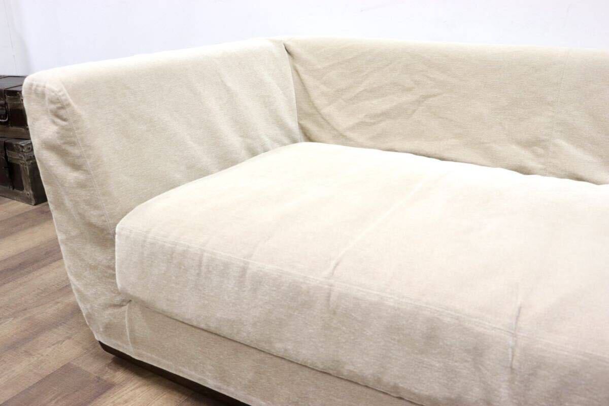GMGH417○karimoku / カリモク UU7838 右肘 2人掛けソファ ラブソファ カウチソファ カバーリング ファブリック ベージュ モダン 国産家具