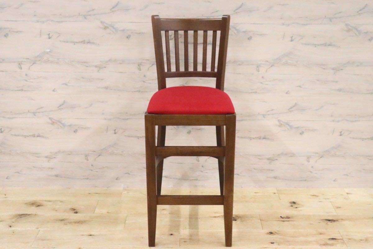 GMGH254B○相合家具製作所 カウンターチェア ハイチェア ウィンザーチェア 椅子 木製フレーム ファブリック チェコ製 レトロ