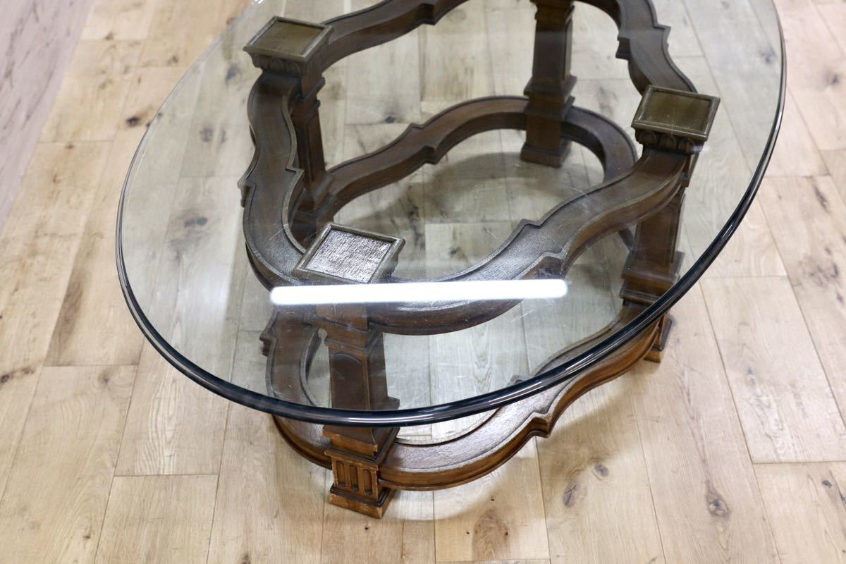 GMGS119○DREXEL HERITAGE / ドレクセルヘリテイジ フランチェスカ センターテーブル リビングテーブル ガラス 定価48万
