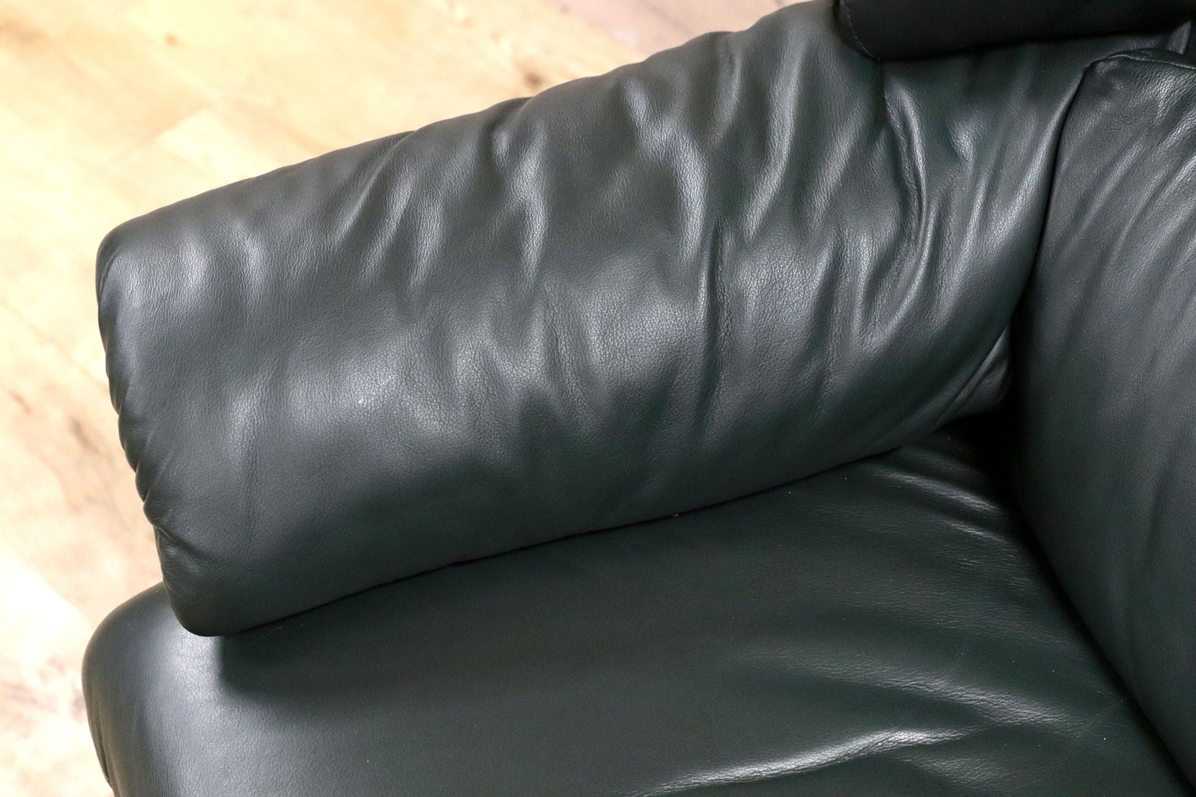 GMGF84○erpo / エルポ ポルトフィノ 1人掛けソファ リクライニングソファ 総革 深緑 ドイツ フランスベッド 定価約41万