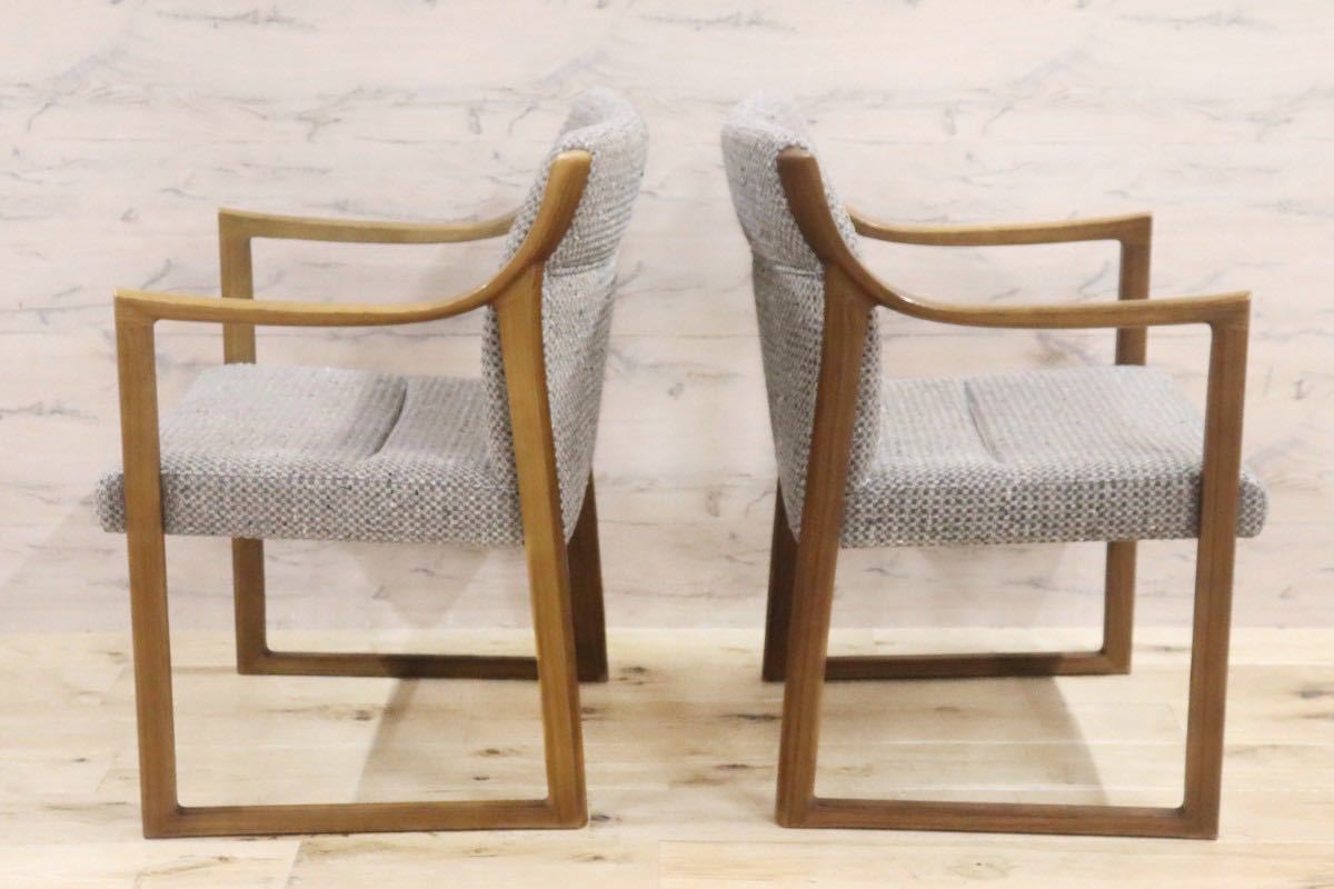 GMGH210A○karimoku / カリモク UW5300 ソファ 1人掛けソファ 2脚セット 木製フレーム ファブリック モダン 定価20万 展示品