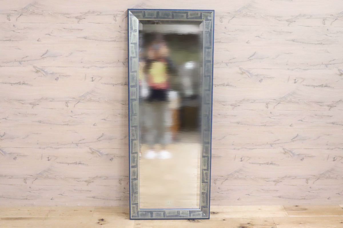 GMFK830○イタリア モダン ウォールミラー 姿見 全身鏡 壁掛け 鏡 スタンドミラー 美品