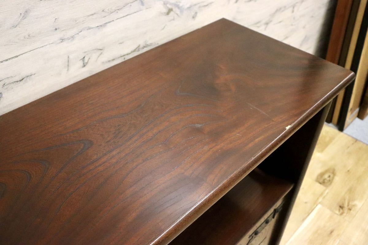 GMGS78○茶箪笥 茶棚 飾り棚 収納棚 民芸家具 欅 和家具 和室 座敷 古民家 レトロ アンティーク 和モダン