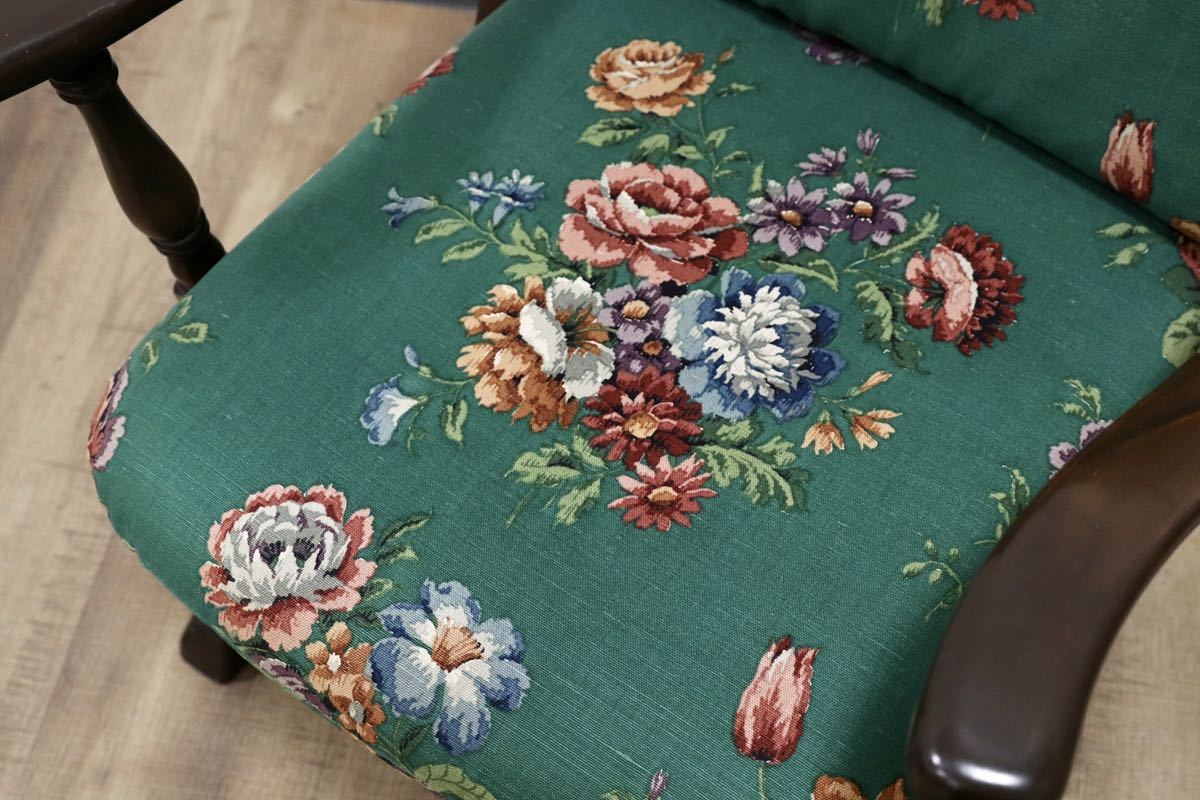 GMGH102B○神戸家具 洋家具 アームチェア ラウンジチェア 1人掛けソファ レトロ カントリー ヴィンテージ 稀少 検)三越家具 ブルージュ