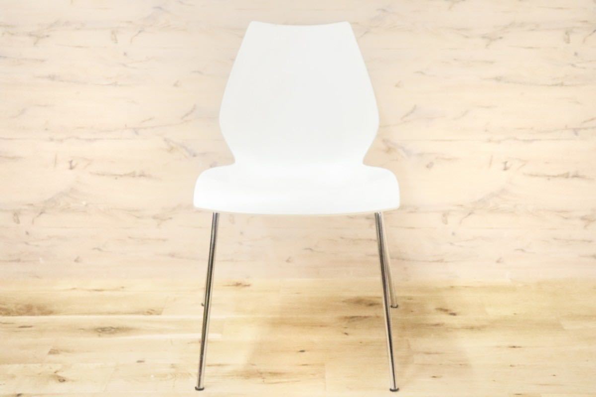 GMGN179B○Kartell / カルテル ダイニングチェア スタッキングチェア アームレスチェア ミィーティングチェア 椅子 ホワイト