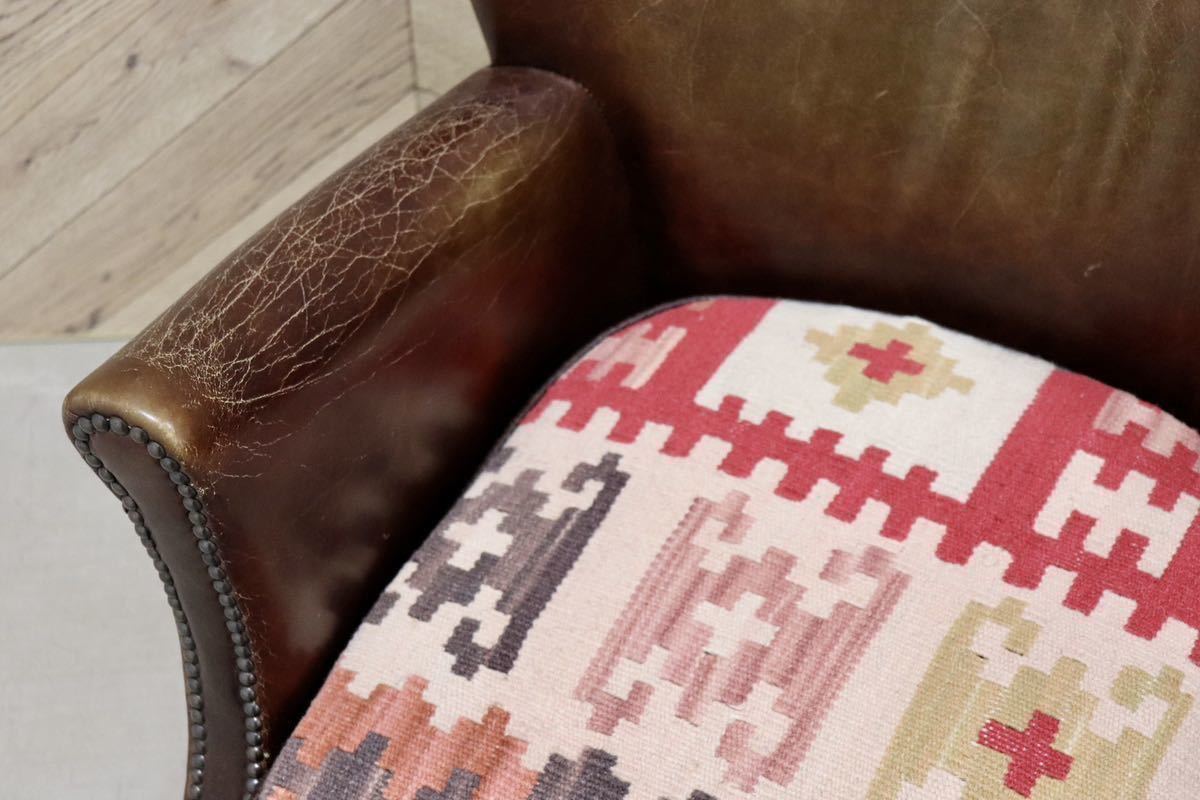 GMGH114○HALO / ハロ ASPLUND アスプルンド プロフェッサー 1人掛けソファ シングルソファ ラウンジチェア ヴィンテージ 本革 定価約17万