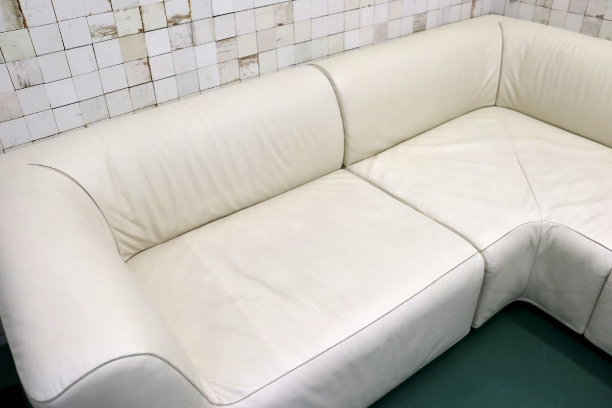 GMGN242○Cassina / カッシーナ Patrick Jouin KAMI パトリックジュアン コーナーソファ 本革 システムソファ 希少 美品