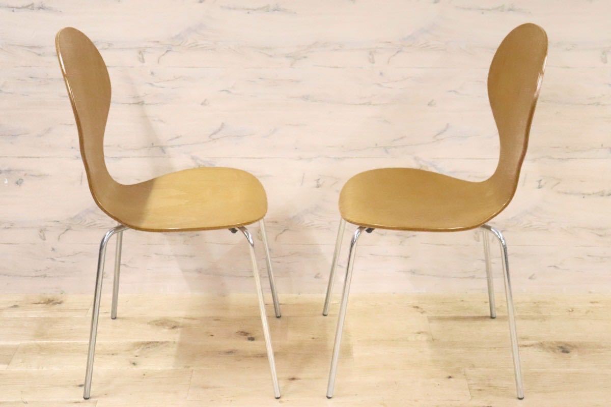 GMGS83B○北欧スタイル スタッキングチェア ダイニングチェア 椅子 エピチェア 2脚セット 木製 金属フレーム シンプル