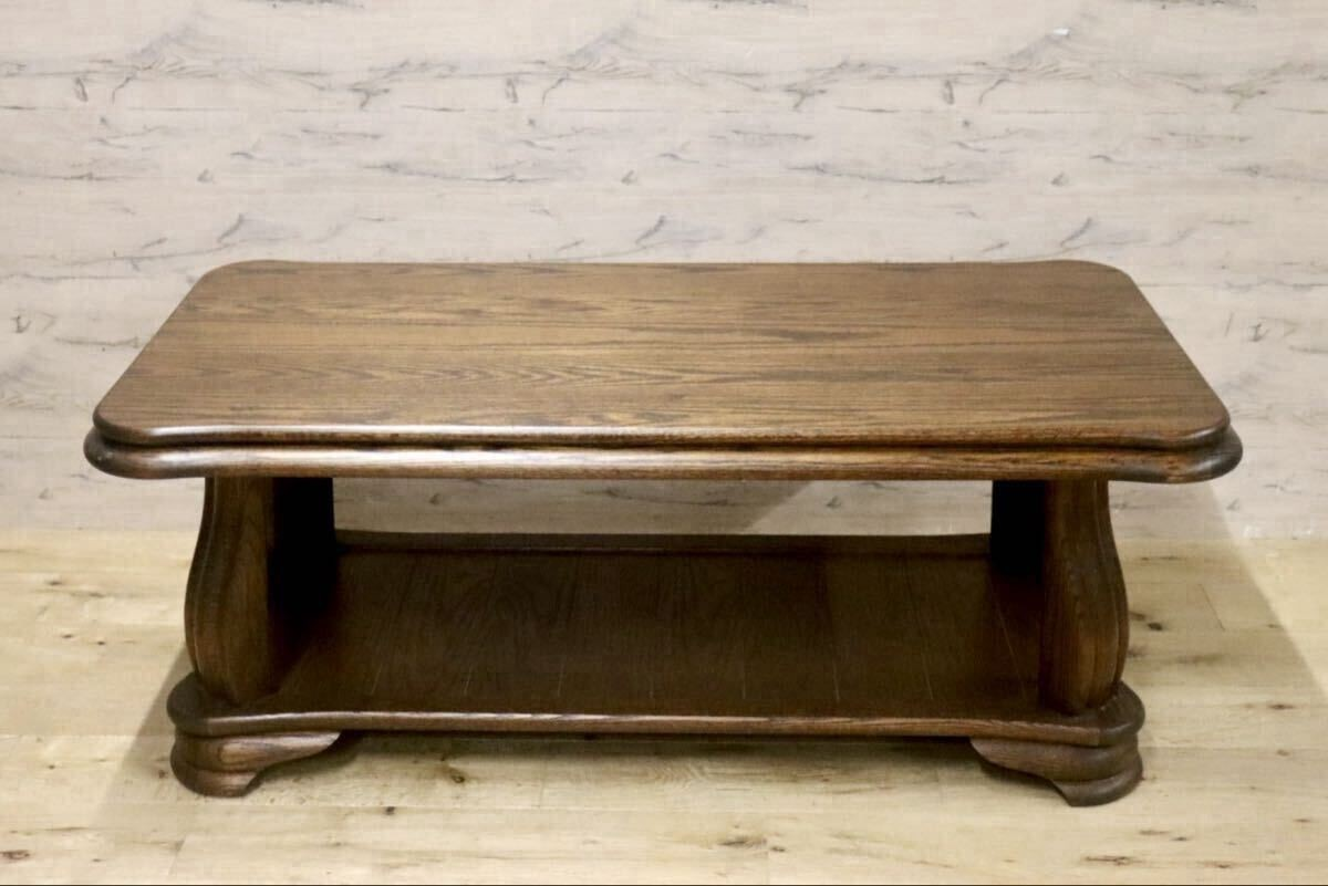 GMIH446A○オランダ ダッチカントリースタイル センターテーブル リビングテーブル オーク材 無垢 ヴィンテージ