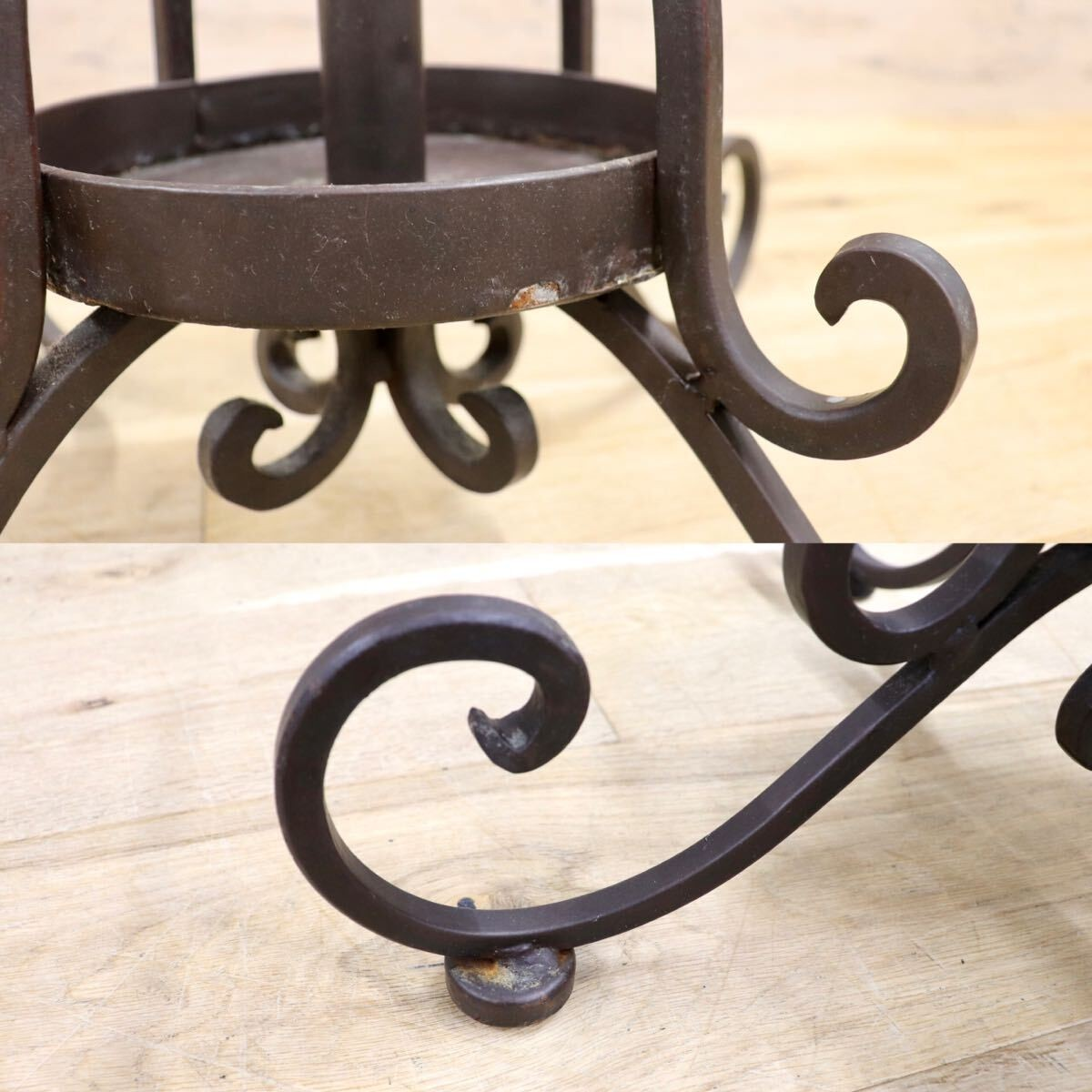 GMIK565○アンティーク調 ポールハンガー アイアン コートハンガー ハンガーラック 傘立て 帽子掛け ヴィンテージ フレンチシック