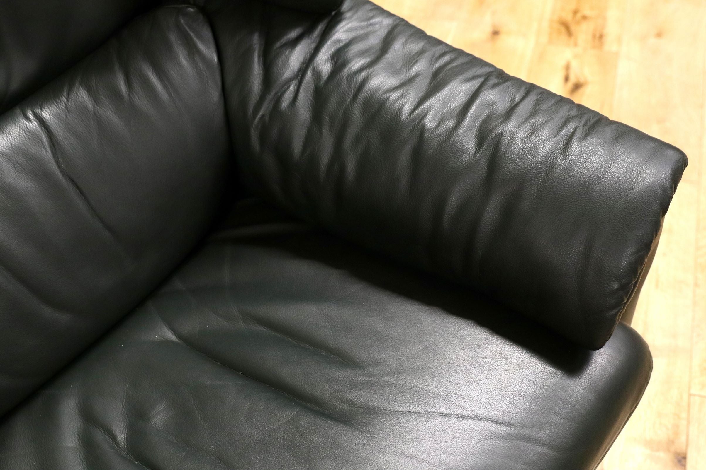 GMGF84○erpo / エルポ ポルトフィノ 1人掛けソファ リクライニングソファ 総革 深緑 ドイツ フランスベッド 定価約41万