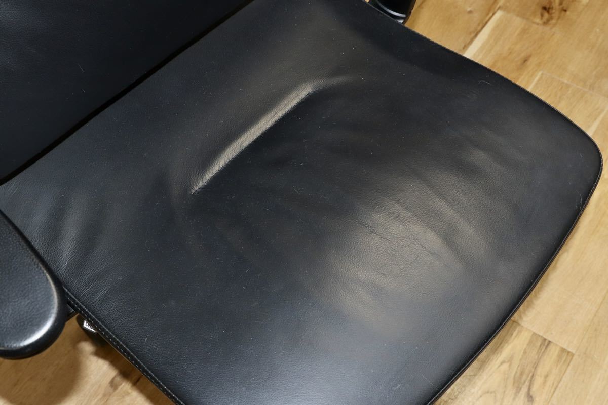 GMGF29○sedus / セダス OPEN UP オープンアップ デスクチェア ハイバックチェア 本革 黒 書斎椅子 オフィスチェア ドイツ 定価約43万