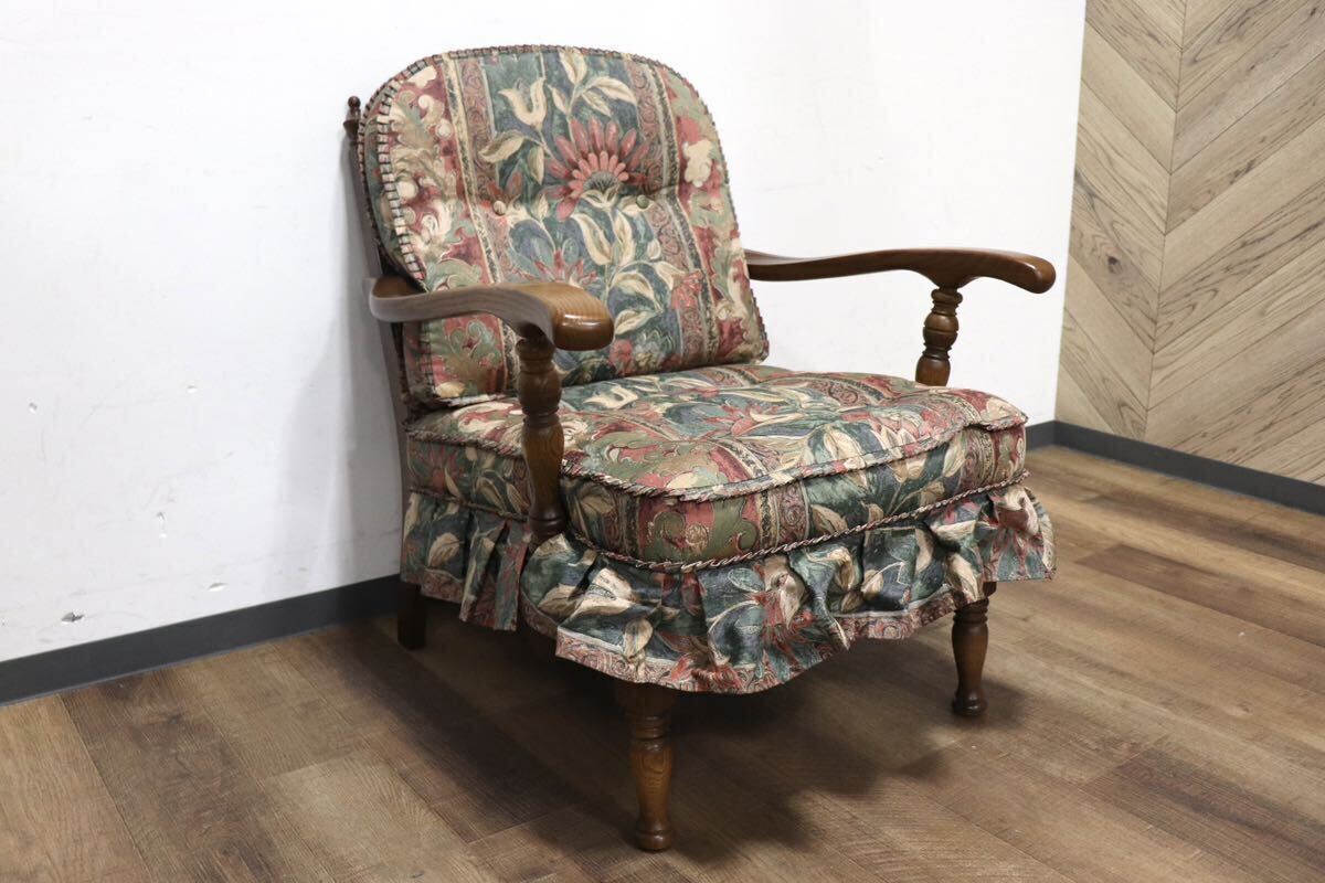 GMHH52A○飛騨産業 / HIDA キツツキ 穂高 アームチェア 1人掛けソファ シングルソファ カントリー オーク材 定価約13万