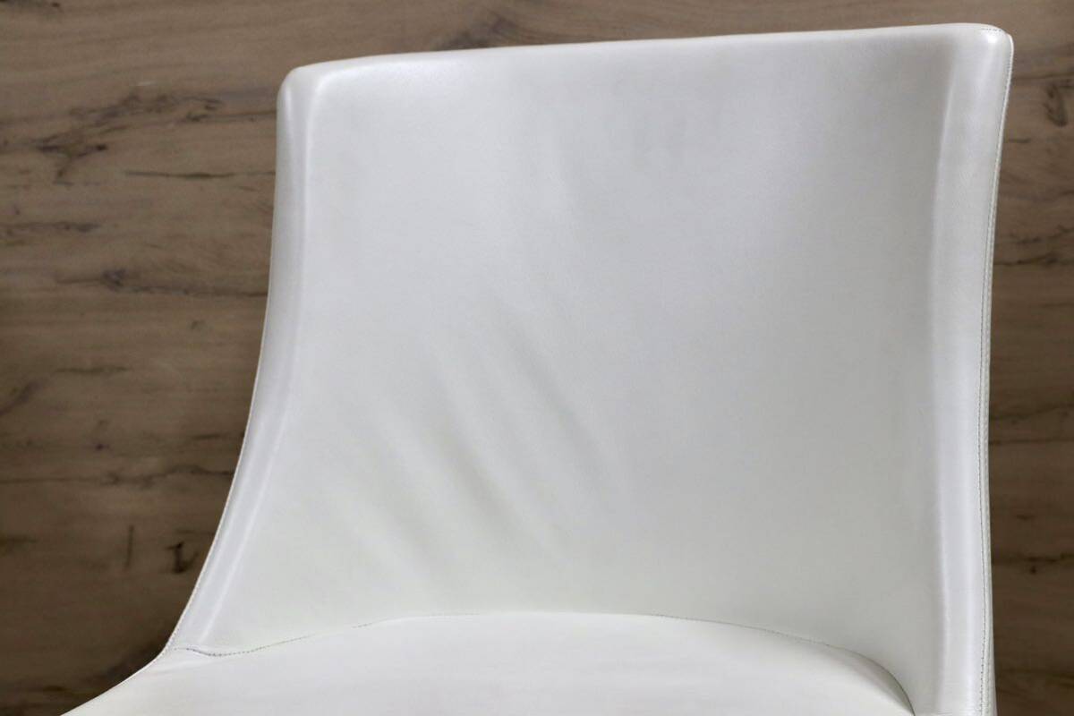 GMHK252B○erba / エルバイタリア ダイニングチェア アルテ 椅子 本革 ホワイト IDC大塚家具 モダン 2脚セット 定価21.2万