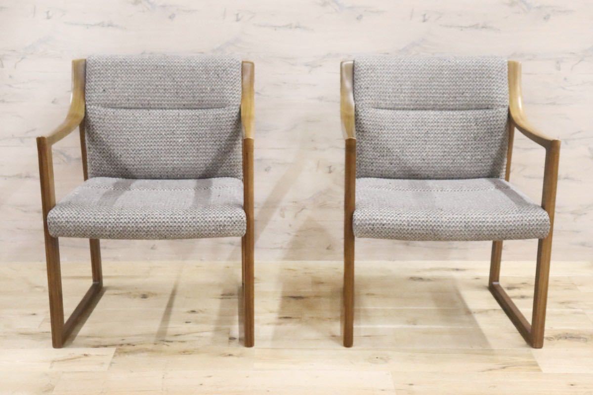 GMGH210A○karimoku / カリモク UW5300 ソファ 1人掛けソファ 2脚セット 木製フレーム ファブリック モダン 定価20万 展示品