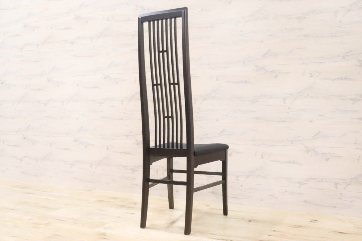 GMGN213○ADAL / アダル ダイニングチェア ハイバックチェア 椅子 ビーチ材 ブラック モダン 定価約6.3万