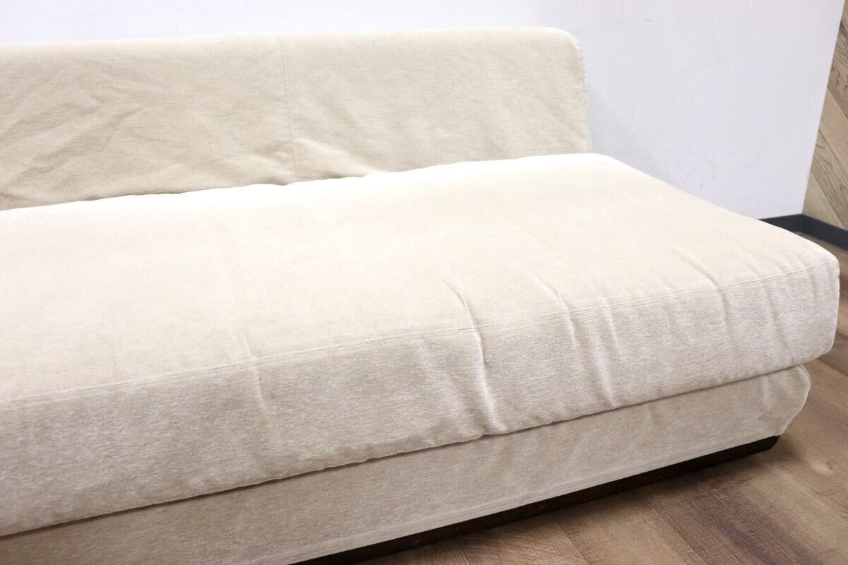 GMGH417○karimoku / カリモク UU7838 右肘 2人掛けソファ ラブソファ カウチソファ カバーリング ファブリック ベージュ モダン 国産家具