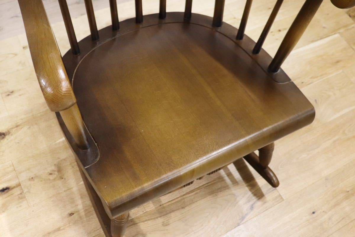 GMGH92○HIDA / 飛騨産業 キツツキ ロッキングチェア 揺り椅子 オーク 無垢材 レトロ カントリー ヴィンテージ 飛騨家具 穂高