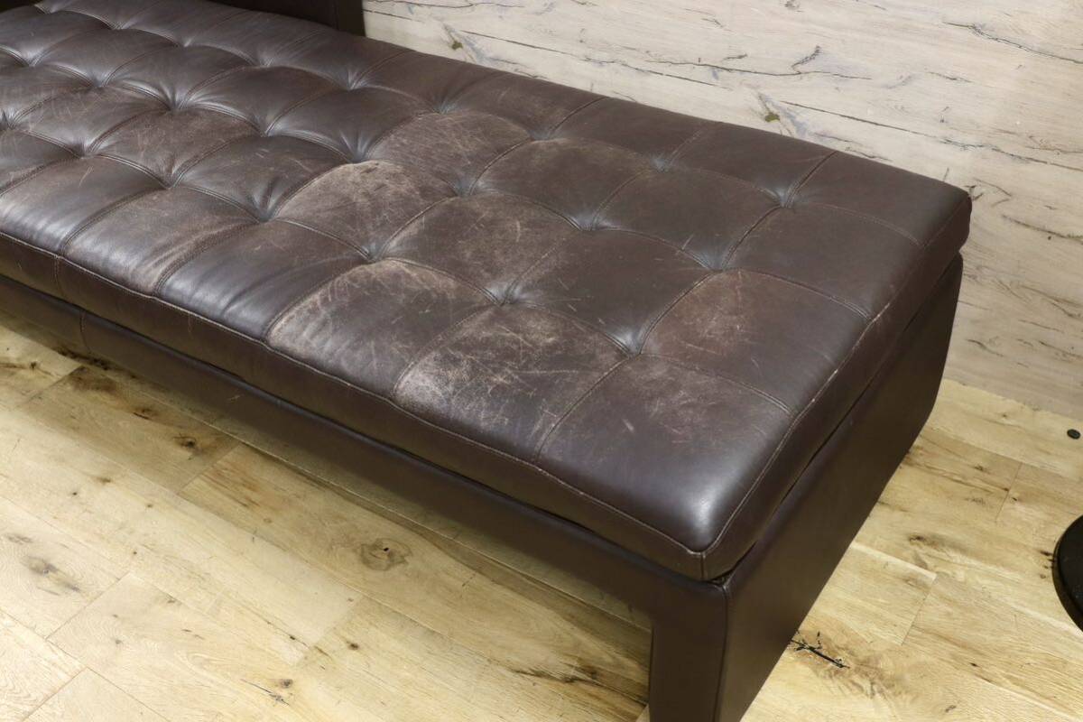 GMHK253○FENDI CASA / フェンディ カーサ シェーズロング ソファ 総本革 レザー ラグジュアリー モダン 最高級 検)cassina B&B