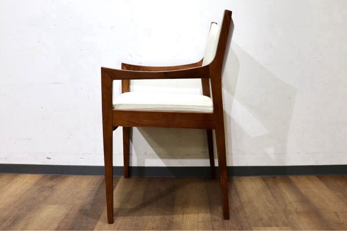 GMHN283F○MARGINAL / マージナル Chess MCH-200 ダイニングチェア アームチェア 椅子 チェア ホワイト シンプル 合皮 北欧スタイル 在庫品