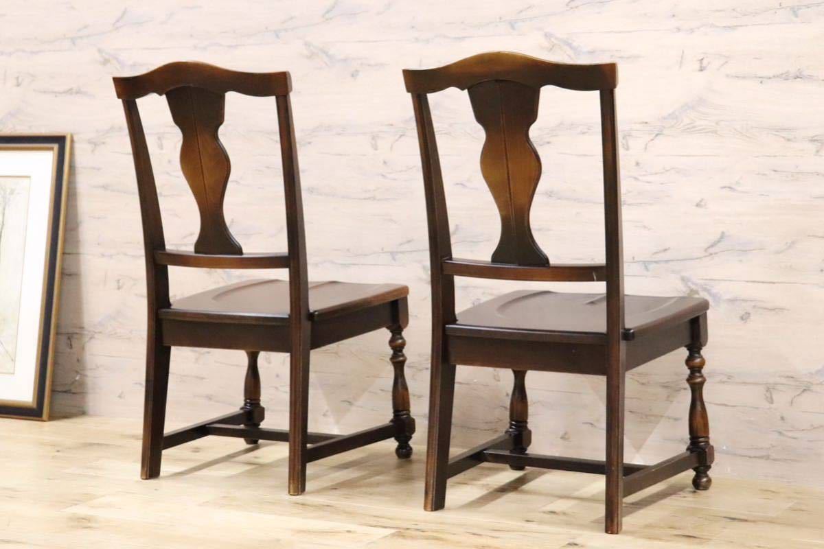 GMGK427B○静岡家具 ダイニングチェア 椅子 2脚セット クラシック モダン カントリー カフェ 古民家 木製