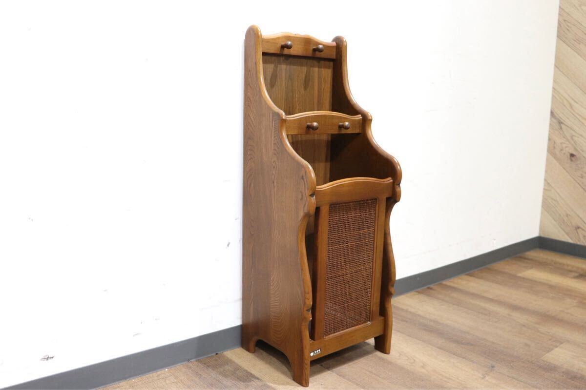 GMHN160A○karimoku / カリモク 傘立て アンブレラスタンド 玄関収納 収納家具 ラタン 籐 ブナ材 レトロ カントリー 国産家具