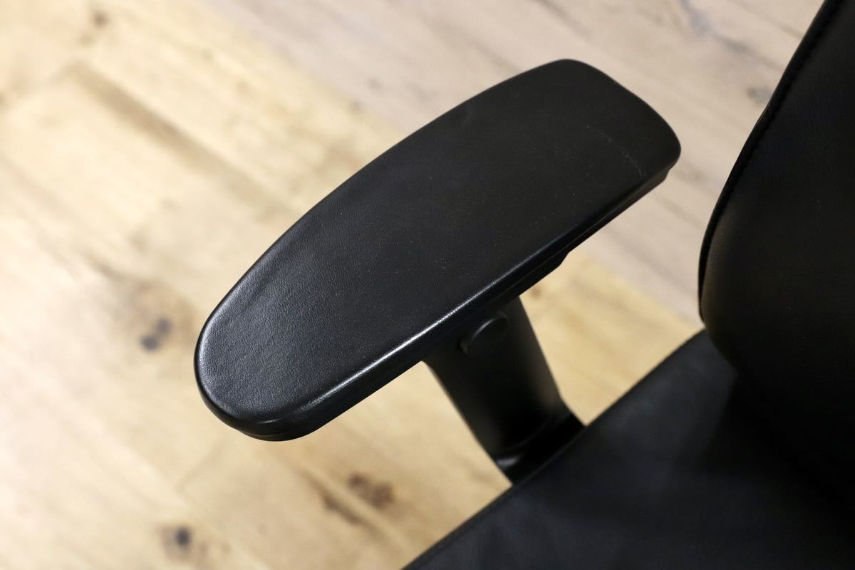 GMGF31○sedus / セダス OPEN UP オープンアップ デスクチェア ハイバックチェア 本革 黒 書斎椅子 オフィスチェア ドイツ 定価約43万