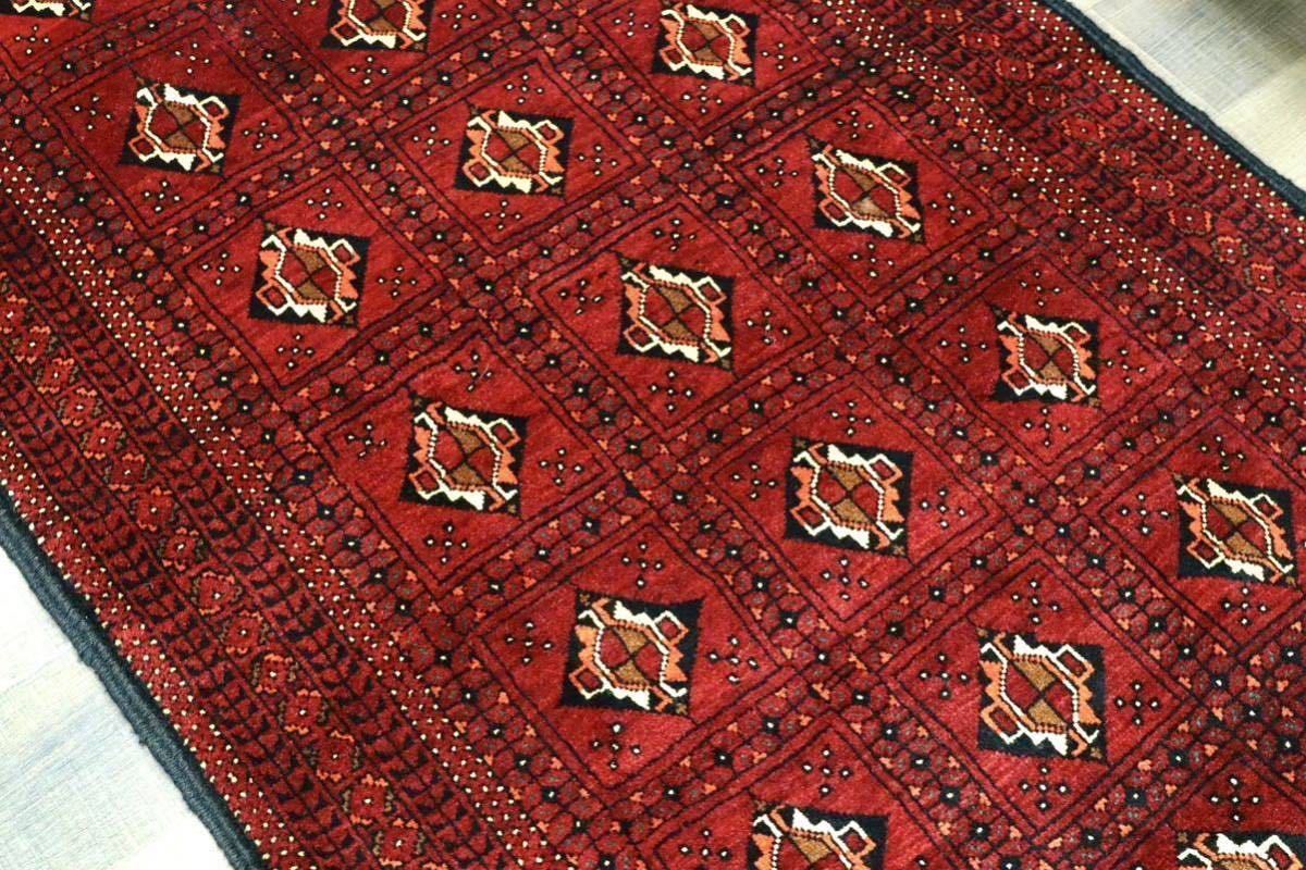 GMGO34○PERSIAN CARPET / ペルシャカーペット ペルシャ絨毯 手織り パネルデザイン トライバルラグ 70年代 ヴィンテージ デッドストック