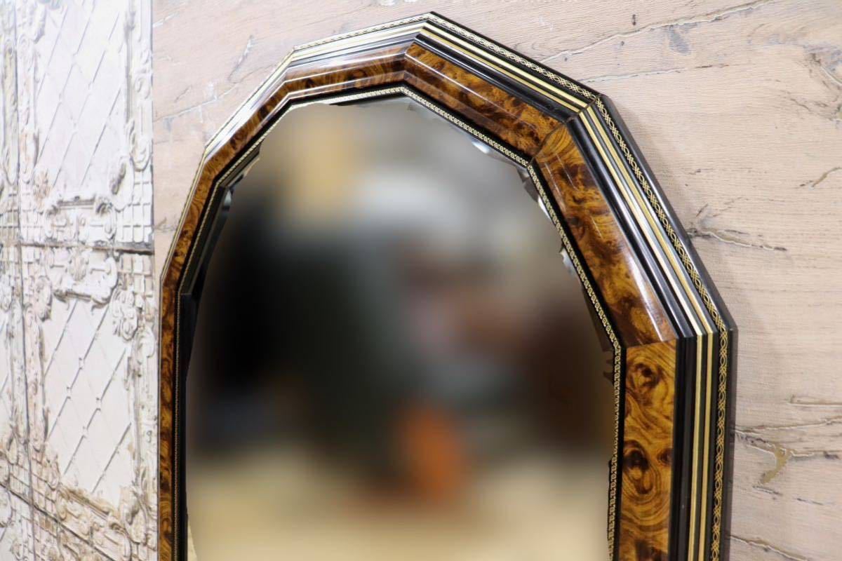 GMFN307○イタリア製 モダン ウォールミラー 壁掛け鏡 姿見 壁掛けミラー アンティーク調 クラシカル リビング 玄関 インテリア