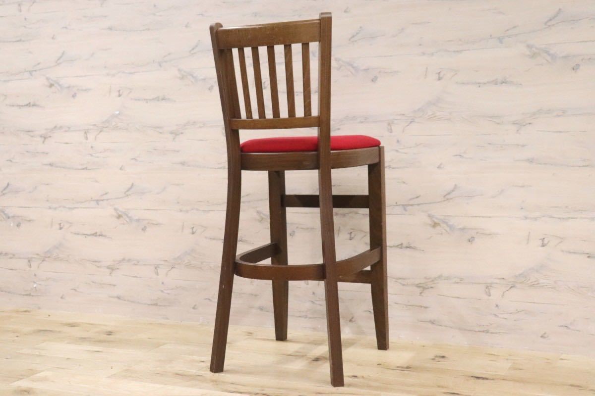 GMGH254C○相合家具製作所 カウンターチェア ハイチェア ウィンザーチェア 椅子 木製フレーム ファブリック チェコ製 レトロ