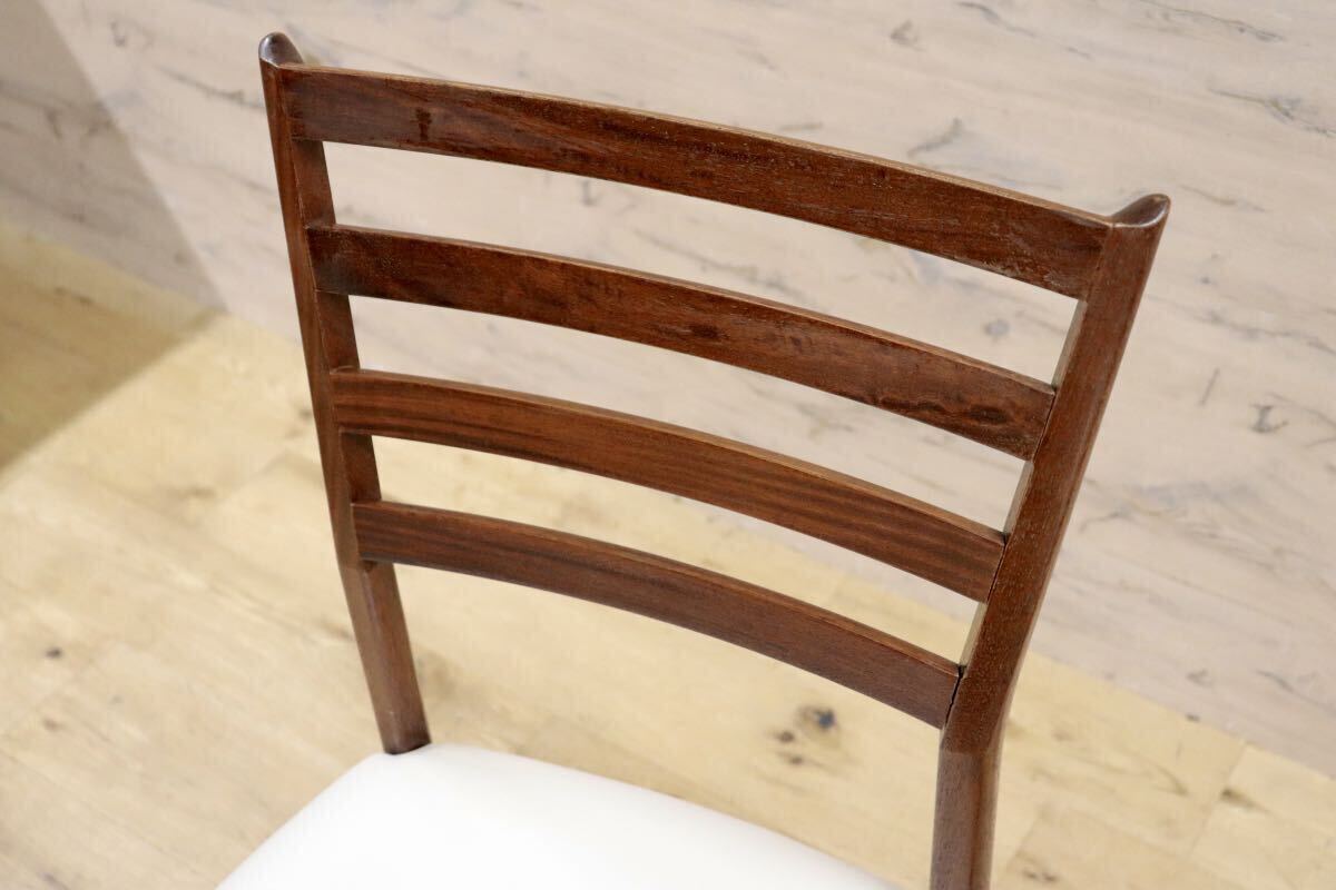 GMHN88B○karimoku / カリモク vivente ビベンテ ダイニングチェア 椅子 2脚セット 花梨無垢材 合皮 稀少 ヴィンテージ 定価約36万