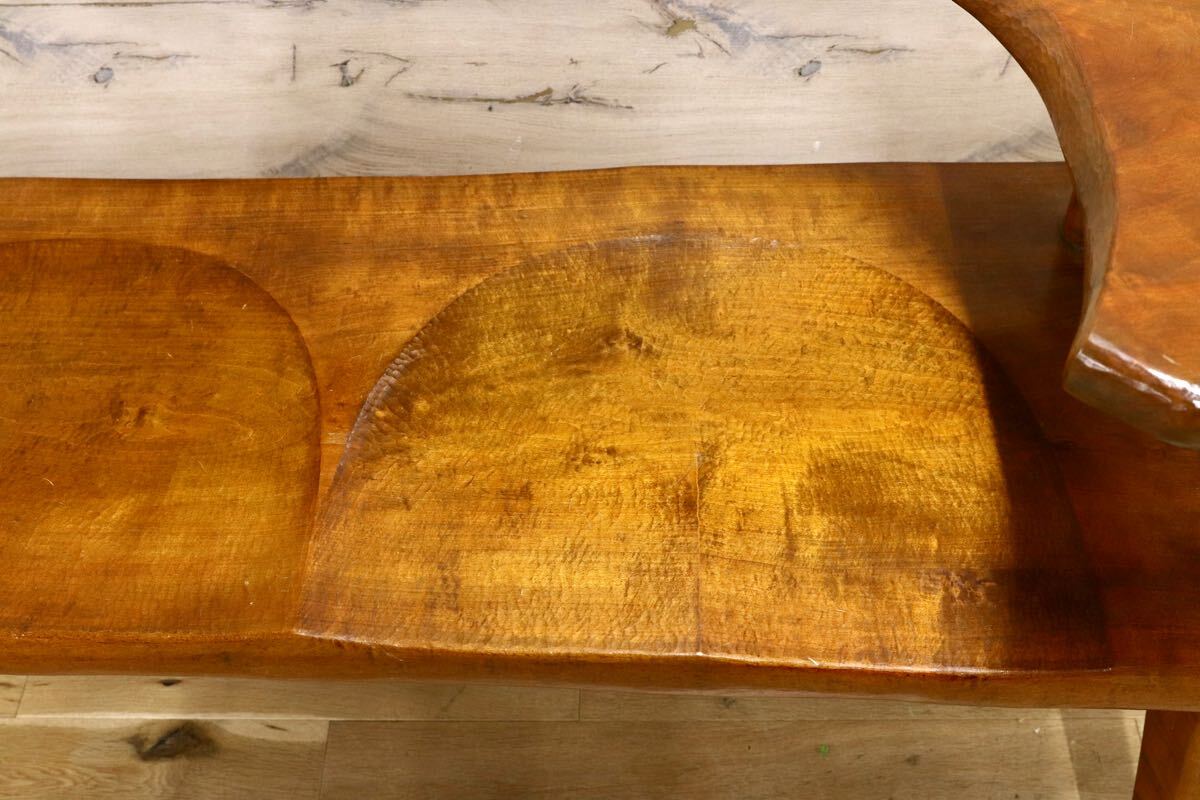GMCK125○作家物 長椅子 ベンチ チェア 椅子 無垢材 工房家具 Fukugi 特注 鹿児島