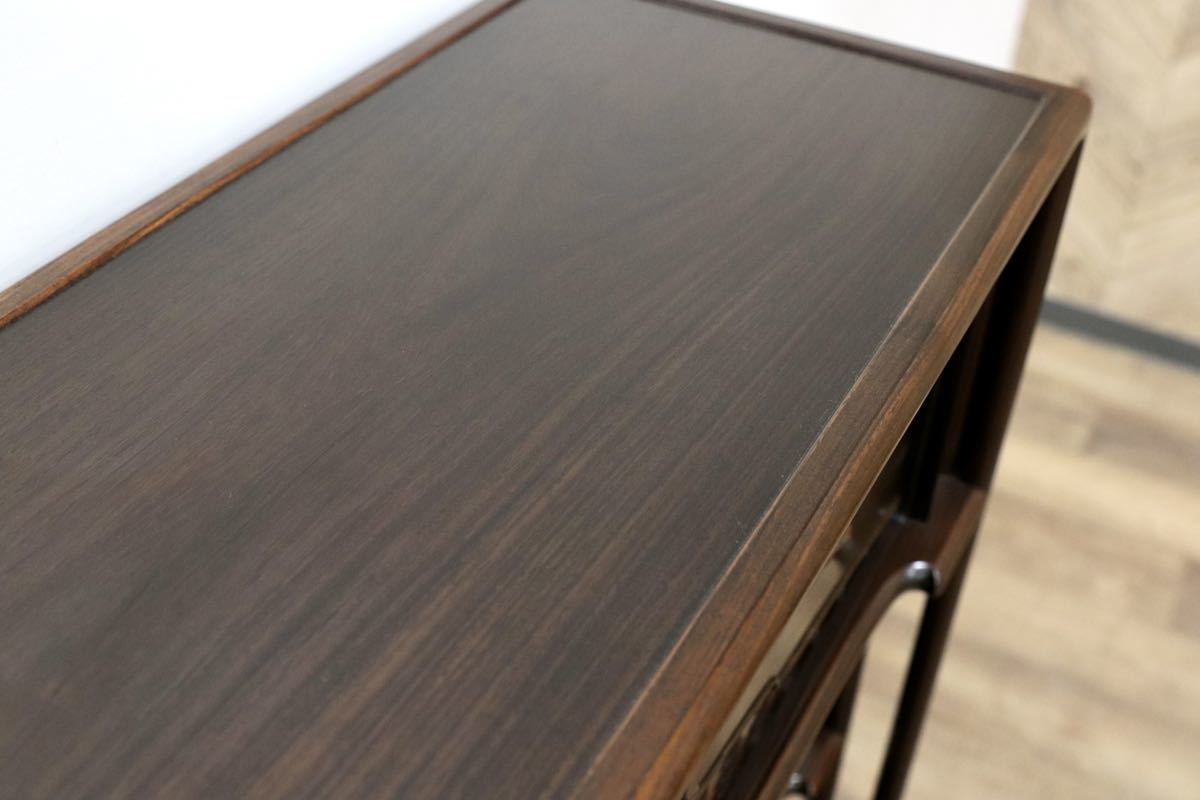 GMGF124○中澤唐木 紫檀 茶棚 飾り棚 サイドボード 和家具 最高級 伝統工芸士 宮下賢次郎 約150万 展示品