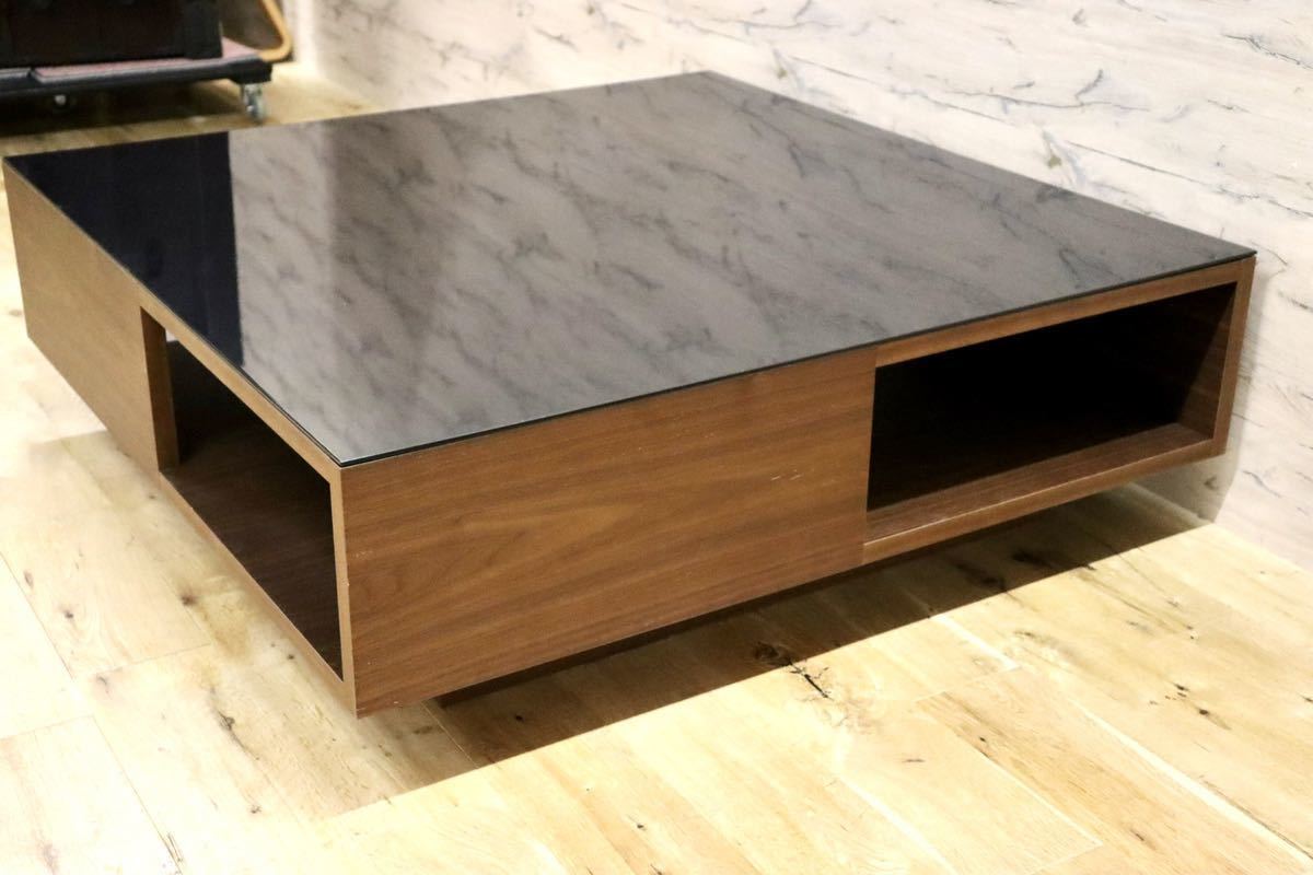 GMGN267○松永家具 Edith エディス センターテーブル リビングテーブル ローテーブル ウォールナット 定価約15.6万 展示品