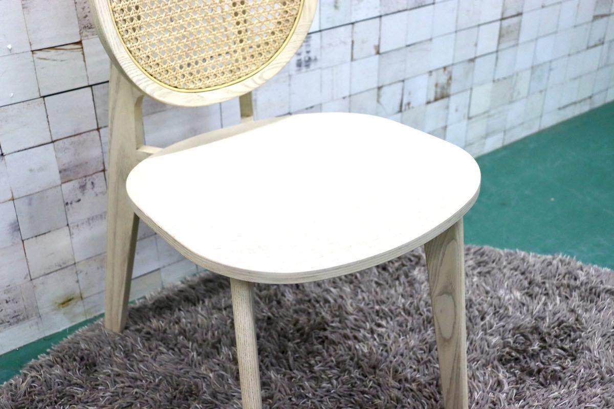 GMGT135A○FUJIEI / 藤栄 RAMUU Chair ラムーチェア ラタン 天然木 ダイニングチェア 食卓椅子 北欧スタイル 展示品