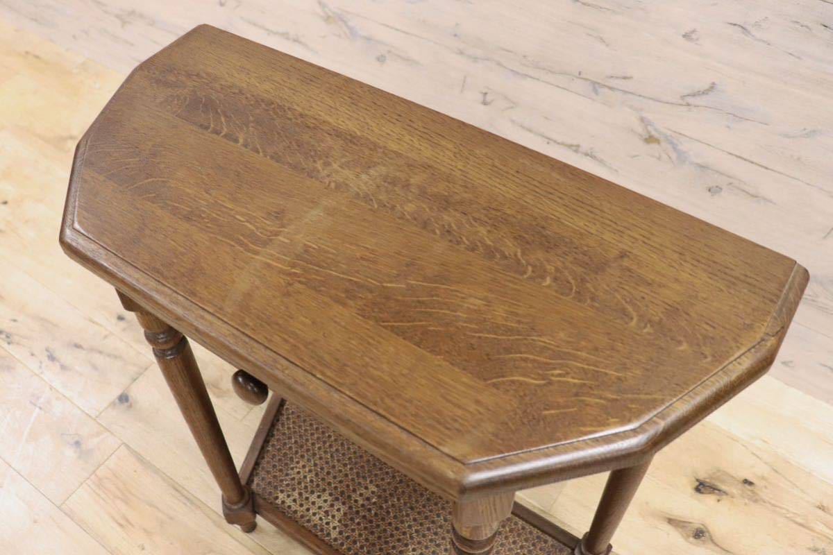 GMGH239○オランダ製 ダッチカントリースタイル 花台 飾り台 電話台 オーク無垢材 レトロ カントリー 民藝 ノスタルジック