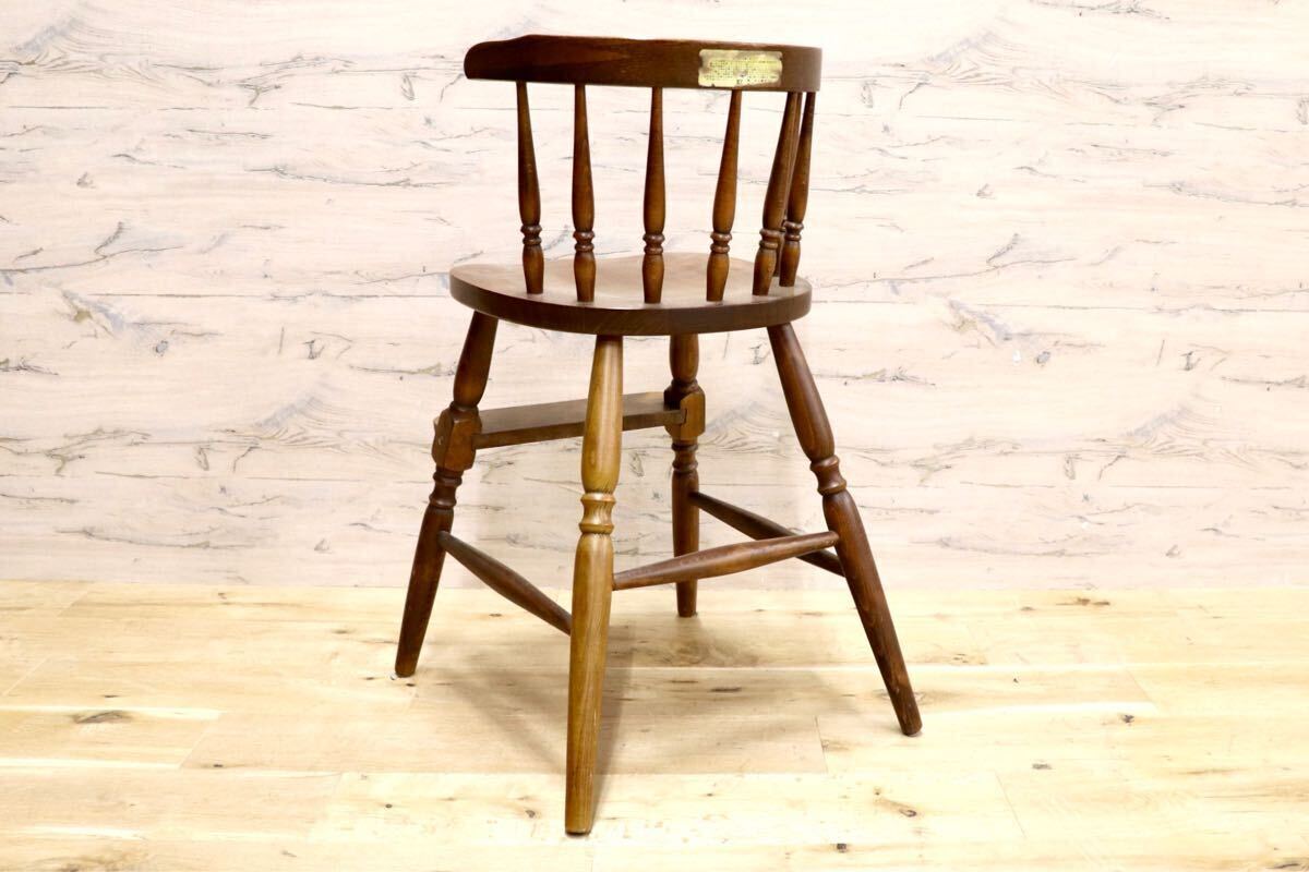 GMHF63○柏木工 / KASHIWA ベビーチェア チャイルドチェア 椅子 ダイニングチェア ウィンザーチェア 無垢 レトロ 古民家 カフェ 飛騨家具