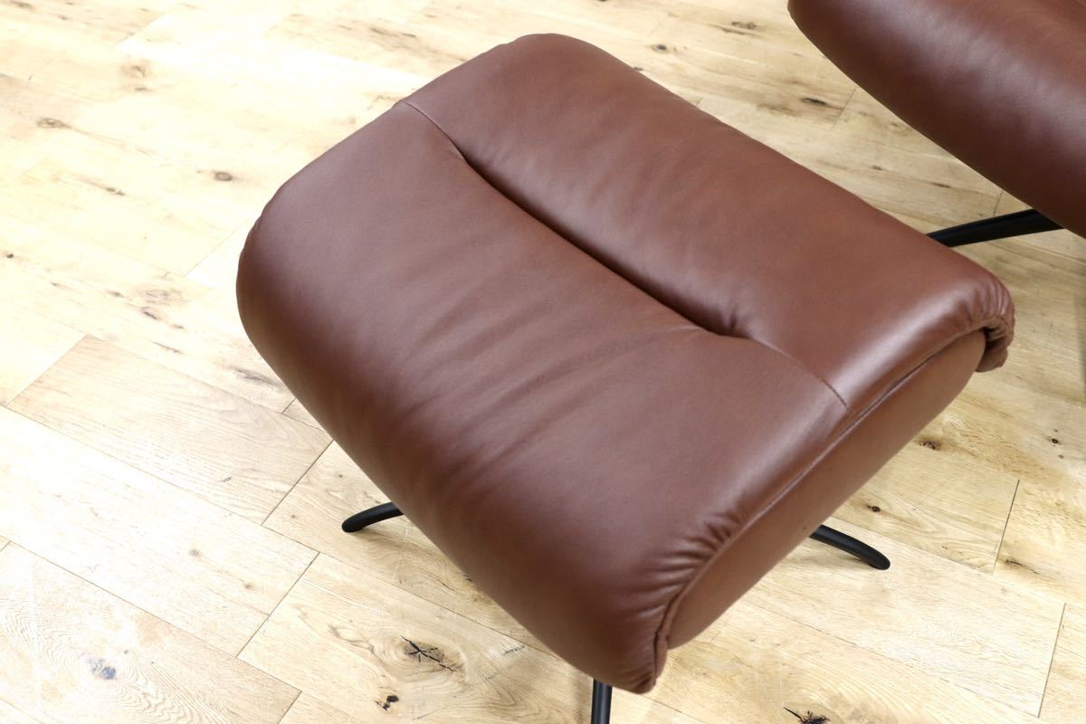 GMGF71○EKORNES / エコーネス ストレスレス トーキョー リクライニングチェア M 北欧 ノルウェー ブラウン 本革 定価約35.2万 展示品