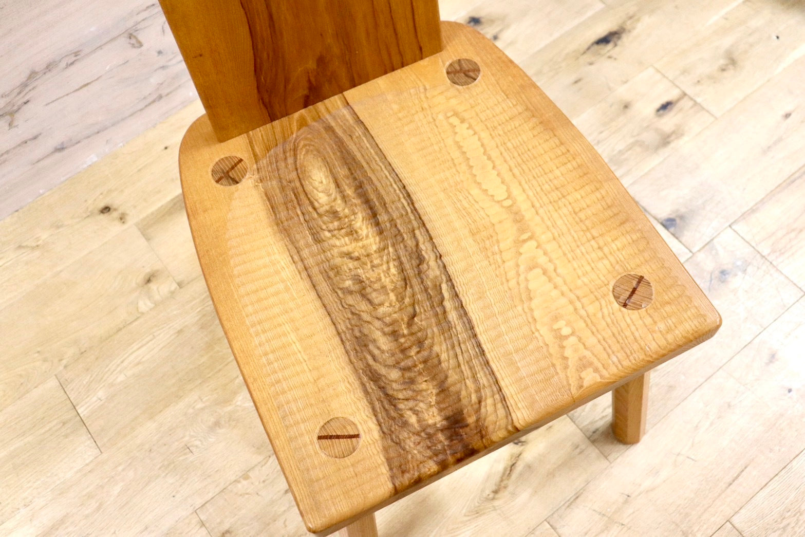 GMHS184C○谷材木店 谷信英 ダイニングチェア アームレスチェア 天然木 無垢 ナチュラル カントリー 工房家具 2脚セット