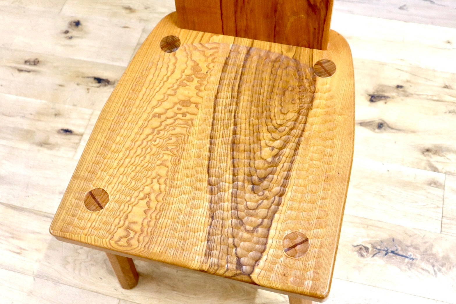 GMHS184C○谷材木店 谷信英 ダイニングチェア アームレスチェア 天然木 無垢 ナチュラル カントリー 工房家具 2脚セット