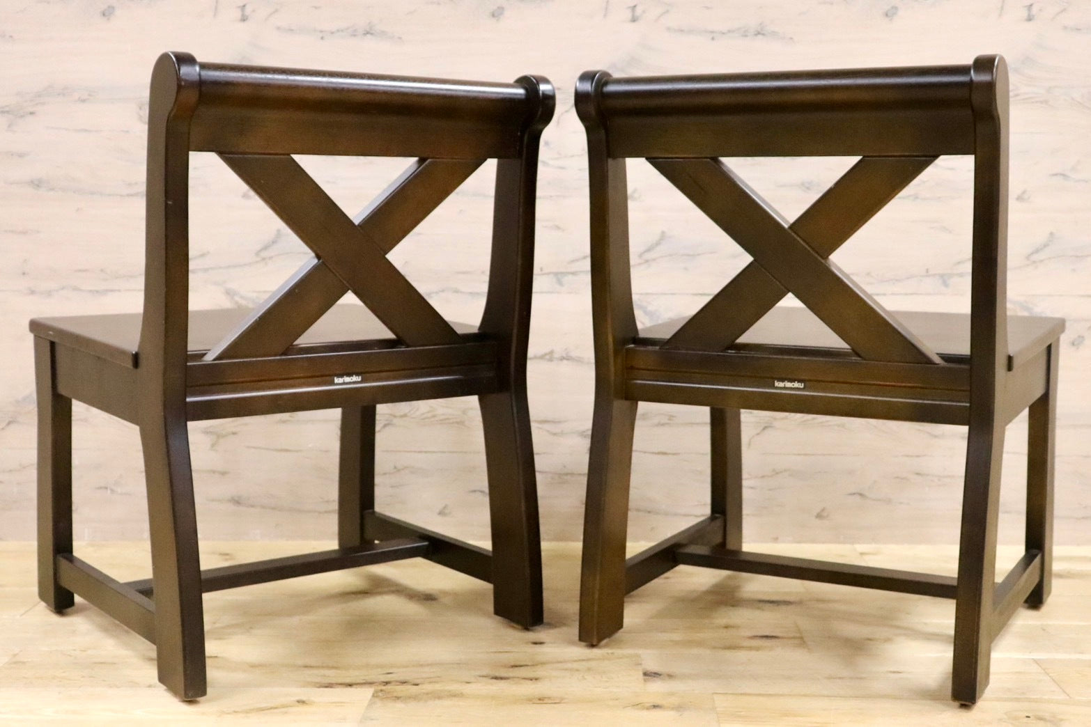 GMHK336C○karimoku / カリモク RUSTIC ルスティック ダイニングチェア 食卓椅子 カントリー 2脚セット ベンチ 国産家具