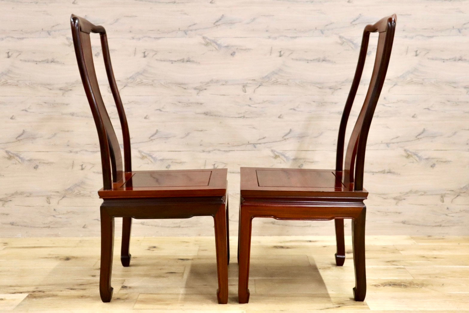 GMHH157C○唐木家具 ダイニングチェア 食卓椅子 アームチェア 花梨材 無垢 中国美術 高級家具 アジアン ヴィンテージ