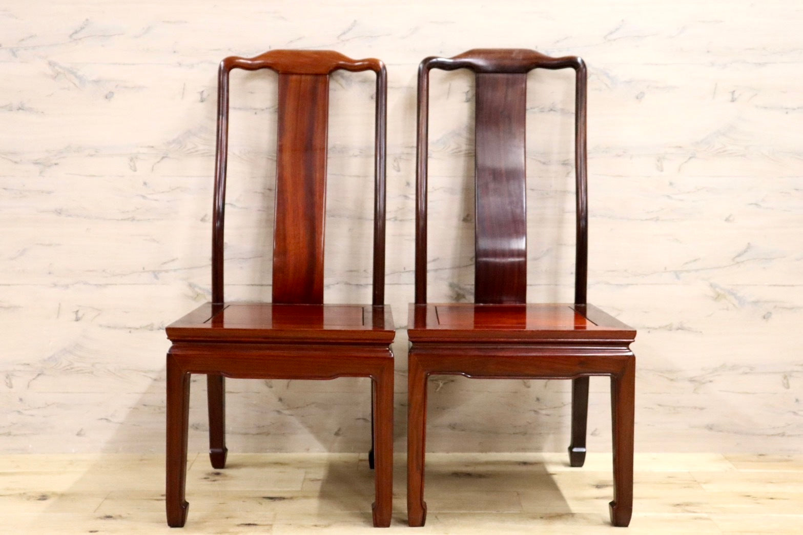 GMHH157C○唐木家具 ダイニングチェア 食卓椅子 アームチェア 花梨材 無垢 中国美術 高級家具 アジアン ヴィンテージ