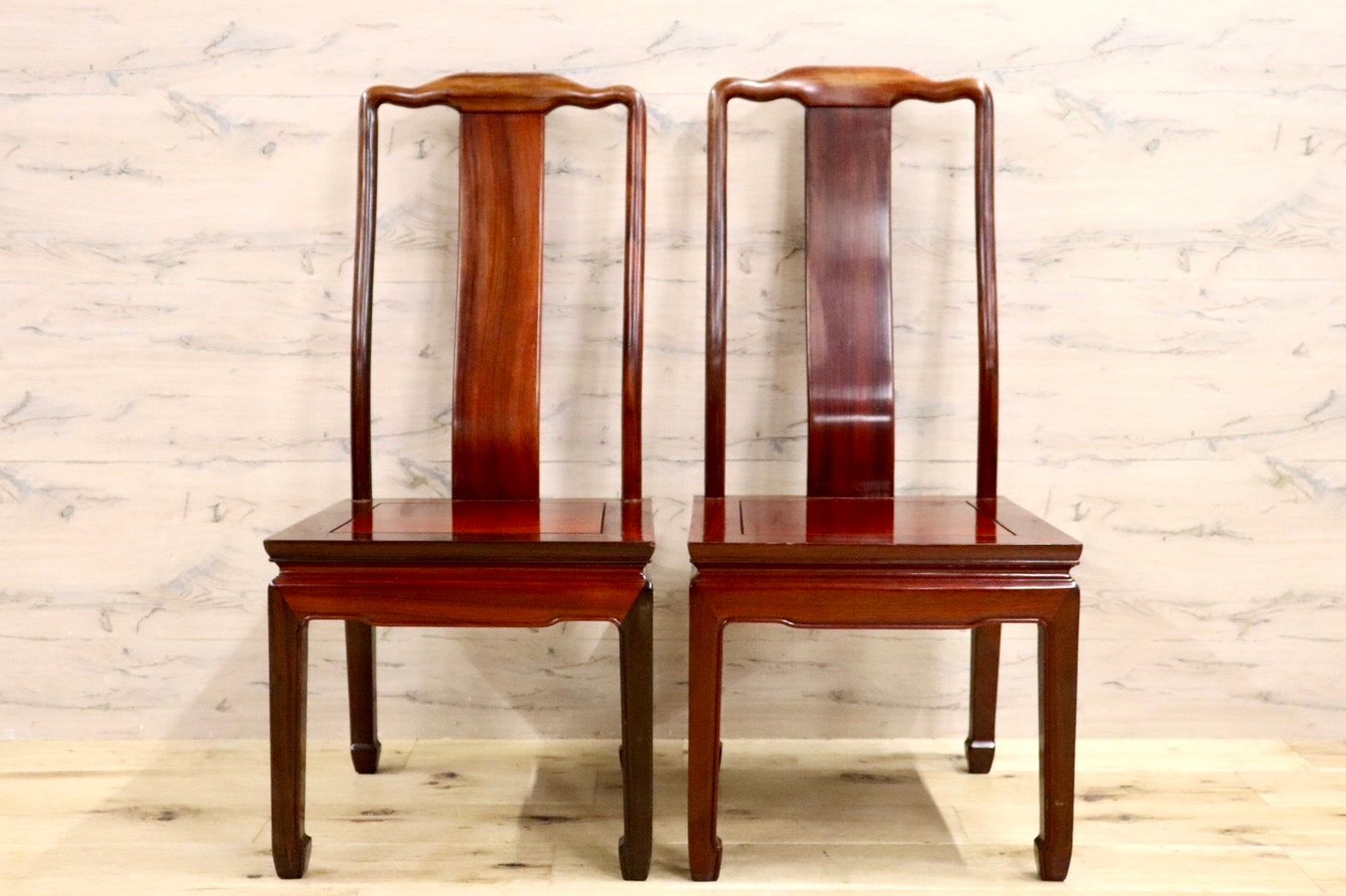 GMHH157D○唐木家具 ダイニングチェア 食卓椅子 アームチェア 花梨材 無垢 中国美術 高級家具 アジアン ヴィンテージ