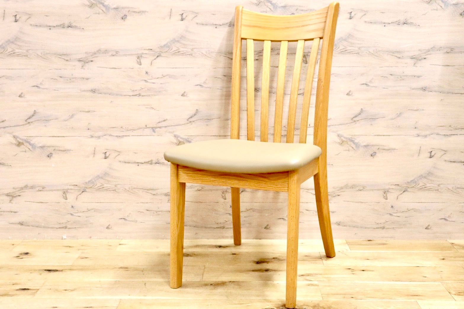 GMHS285C○NAGANO INTERIOR/ナガノインテリア ダイニングチェア 食卓椅子 合皮 オーク材 北欧スタイル