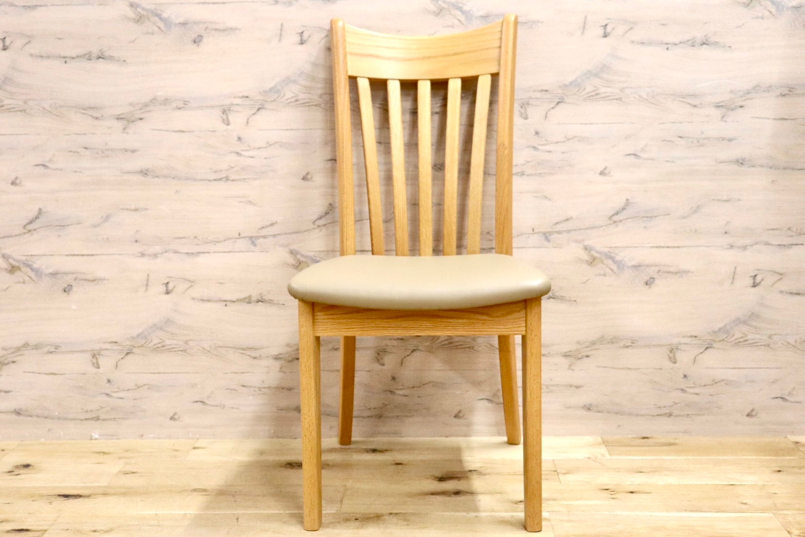 GMHS285C○NAGANO INTERIOR/ナガノインテリア ダイニングチェア 食卓椅子 合皮 オーク材 北欧スタイル