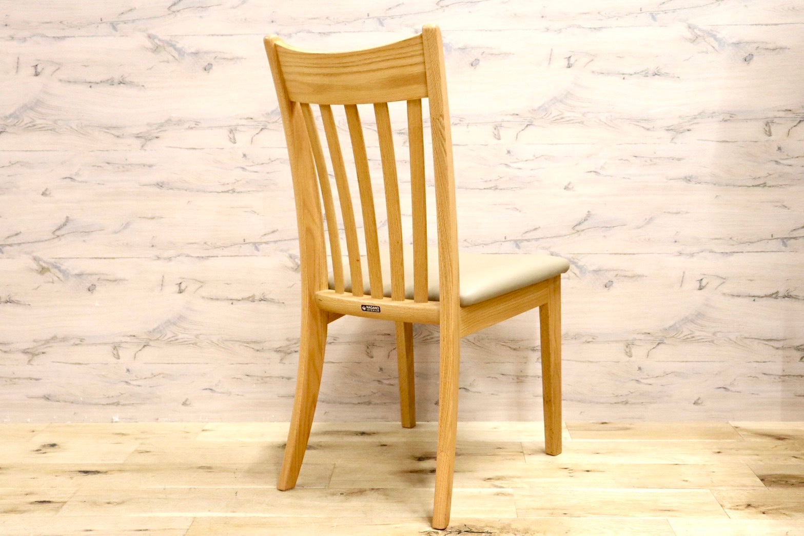 GMHS285C○NAGANO INTERIOR/ナガノインテリア ダイニングチェア 食卓椅子 合皮 オーク材 北欧スタイル