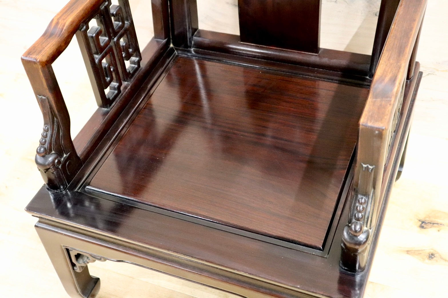 GMHS297G○中国美術 唐木家具 アームチェア 椅子 無垢材 民藝 最高級 ヴィンテージ アンティーク アジアン